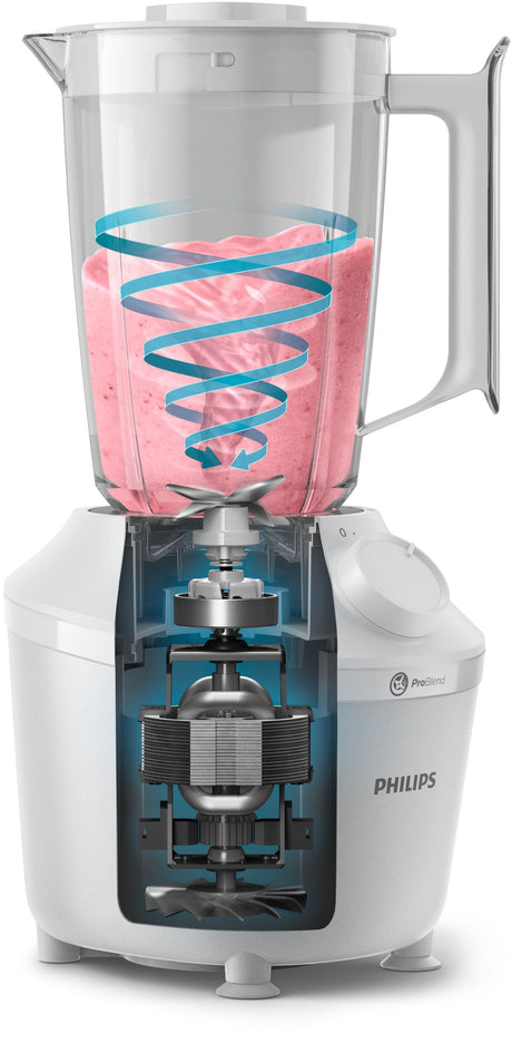 EAN 8720389001260 - Philips 3000 series HR2041/00 licuadora Batidora de vaso Blanco imagen 3