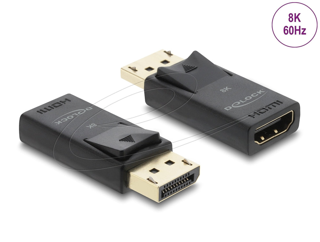 Delock Aktiver Displayport 1.4 Zu Hdmi Adapter 8k Mit Hdr Funktion