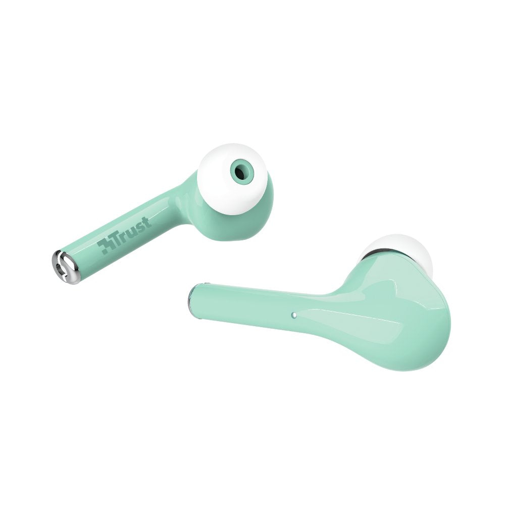 Auricular Trust Nika Wireless Bluetooth Earphones Carcasa Carga Turq 23703
