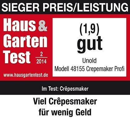 EAN 4011689481550 - Unold 48155 crepera 1 crep(s) 1250 W Negro, Acero inoxidable imagen 6