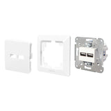 Logilink Pa0163 Toma De Pared Con 2x Puerto Usb Blanco