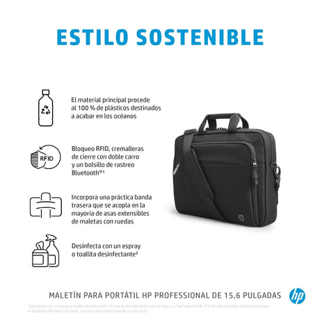 EAN 0196188587959 - HP Professional 15.6 Laptop Bag 39,6 cm (15.6") Maletín Negro imagen 2