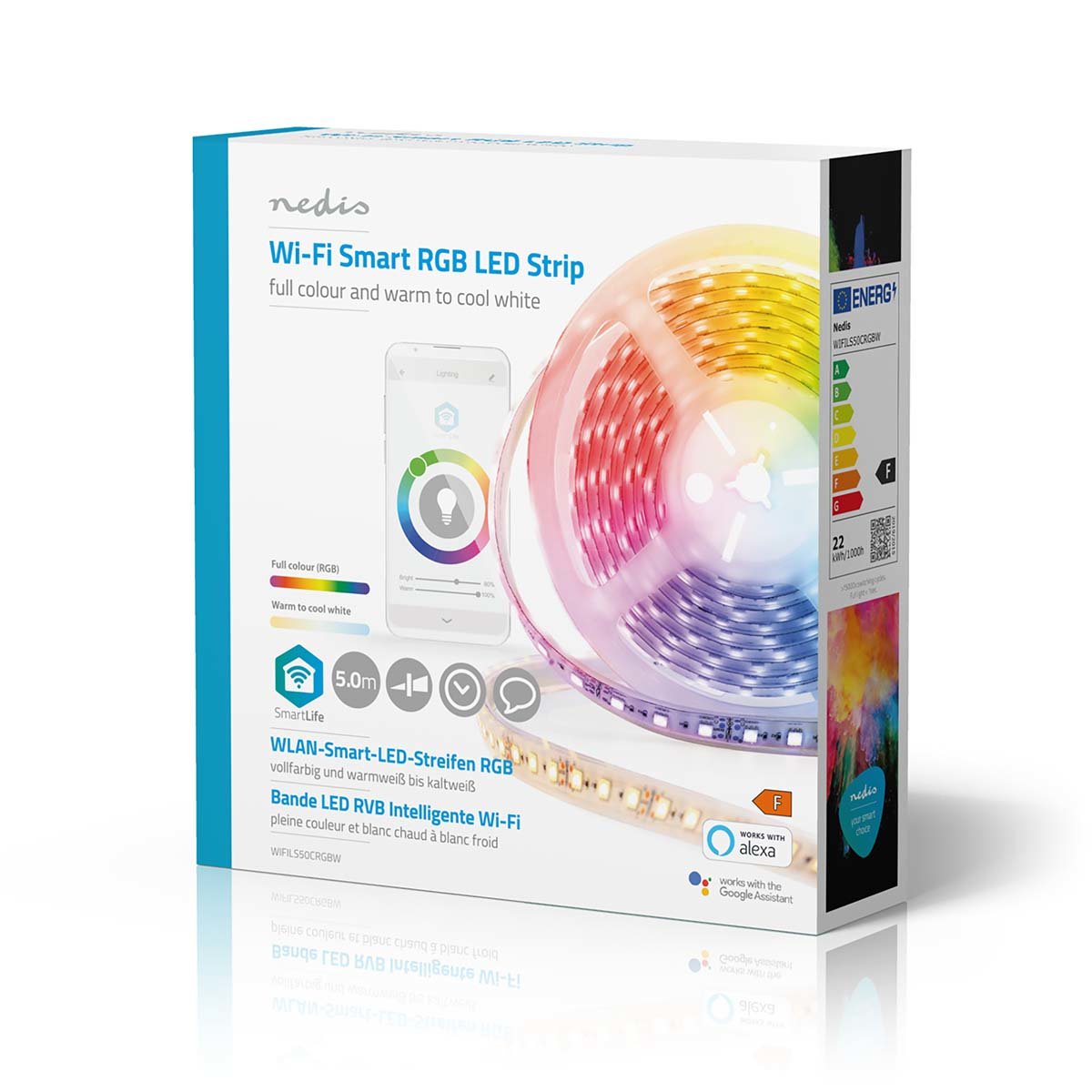 Nedis Smartlife Led  Wi-Fi  Rgb  5000 Mm  Ip65  2700 - 6500 K  405 Lm  Android  &  Ios