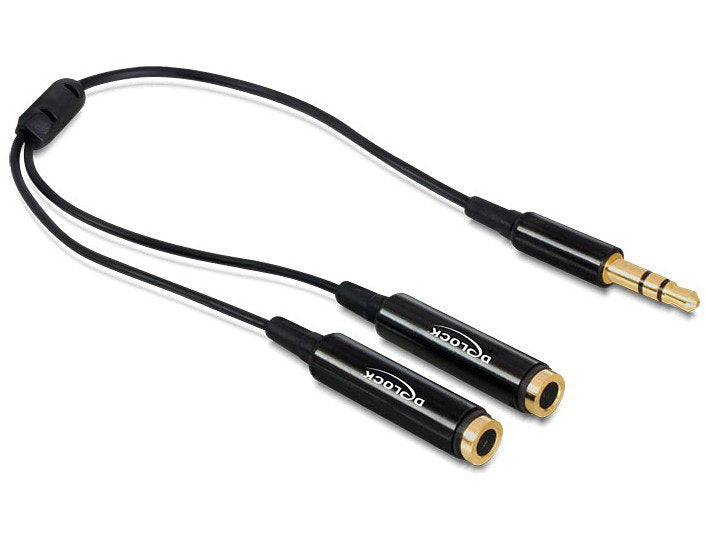 EAN 4043619653560 - DeLOCK 65356 cable de audio 0,25 m 3,5mm 2 x 3.5mm Negro imagen 1