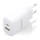 Aisens Cargador Gan 20w, 1xusb-C Pd3.0, 1xusb-A Qc3.0, Blanco