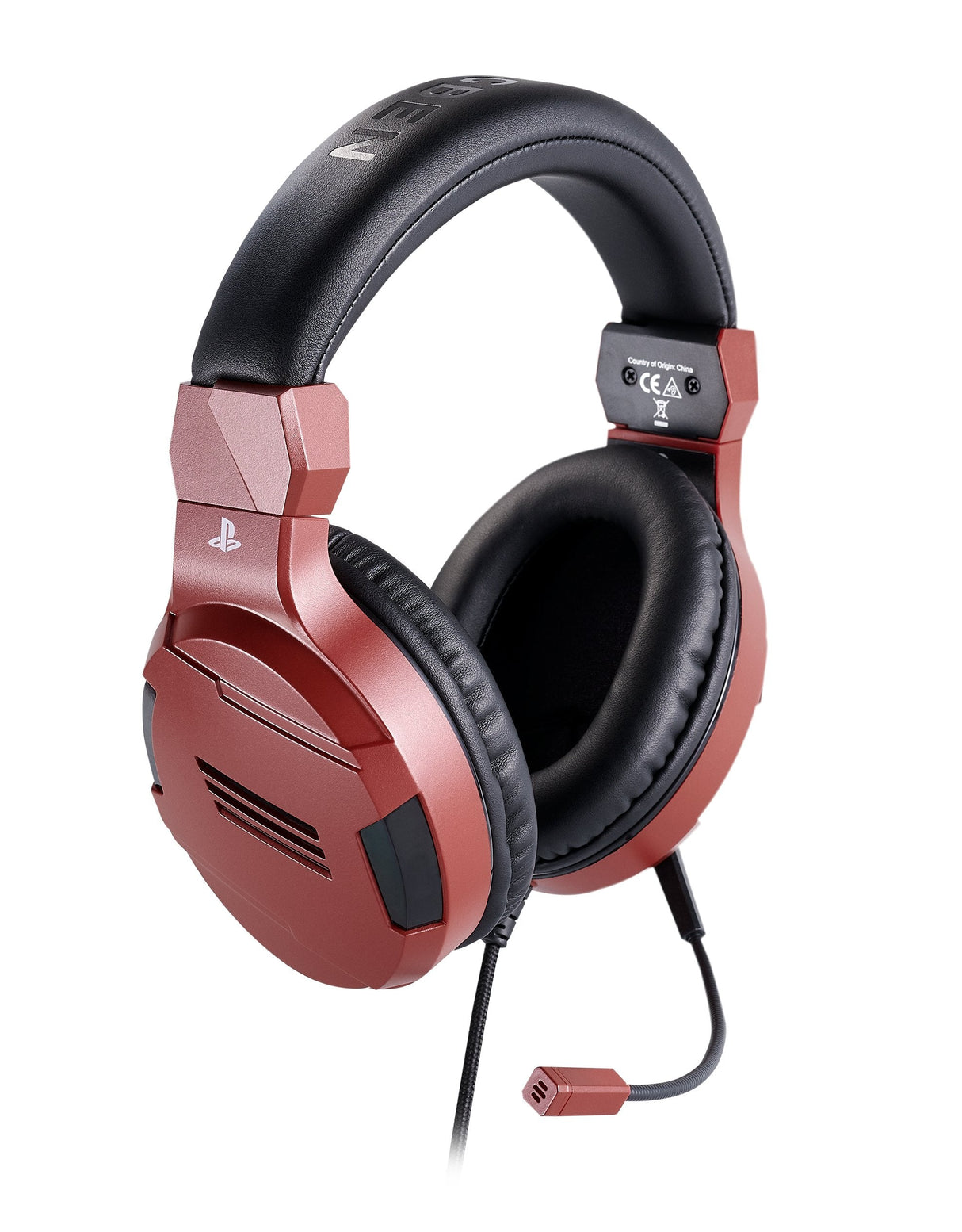 Auriculares  Nacon Ps4ofheadsetv3red Bigben Con Micrófono Rojo