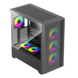 Caja  Pc Xilence Flux X916.Argb Negra, Vidrio Templado Xg178