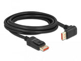 Delock Cable Displayport Macho Recto A Macho 90° Hacia Abajo En Ángulo 8k 60 Hz 3 M