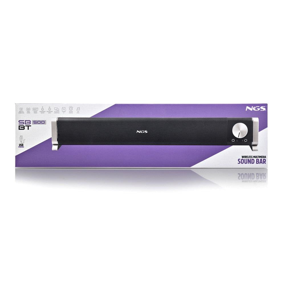 Barra De Sonido Con Bluetooth Ngs Subway 40w 2.0 Negra