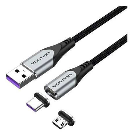 EAN 6922794752764 - Vention CQNHD cable USB USB 2.0 0,5 m USB A USB C/Micro-USB B 0,48 Gbit/s Negro imagen 1