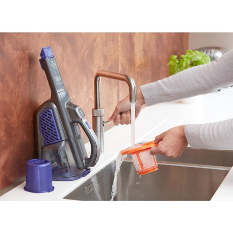 EAN 5035048712825 - Black & Decker BHHV520BFP aspiradora de mano Negro, Violeta Sin bolsa imagen 15