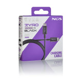 Cable Usb 2.0 Tipo-C Ngs Zyro 60w-1 Usb Tipo-C Macho Usb Tipo-C Macho Hasta 60w 480mbps 1m Negro