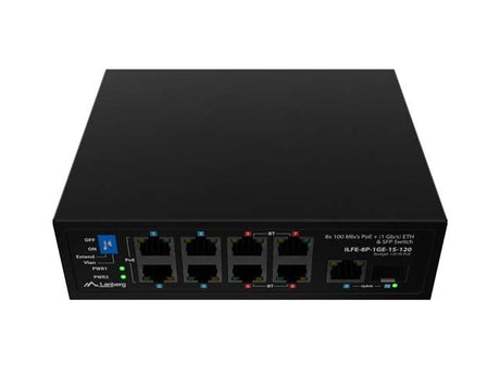 EAN 5901969447378 - Lanberg ILFE-8P-1GE-1S-120 switch No administrado Fast Ethernet (10/100) Energía sobre Ethernet (PoE) 1U  imagen 5