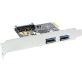 Tarjeta Usb 3.0 De 2 Puertos Inline Con Puerto De Alimentación Auxiliar Sata Pcie