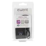 EAN 8056045875846 - Ewent EW9864 adaptador de cable de vídeo 0,2 m HDMI VGA, 3.5mm Negro imagen 5