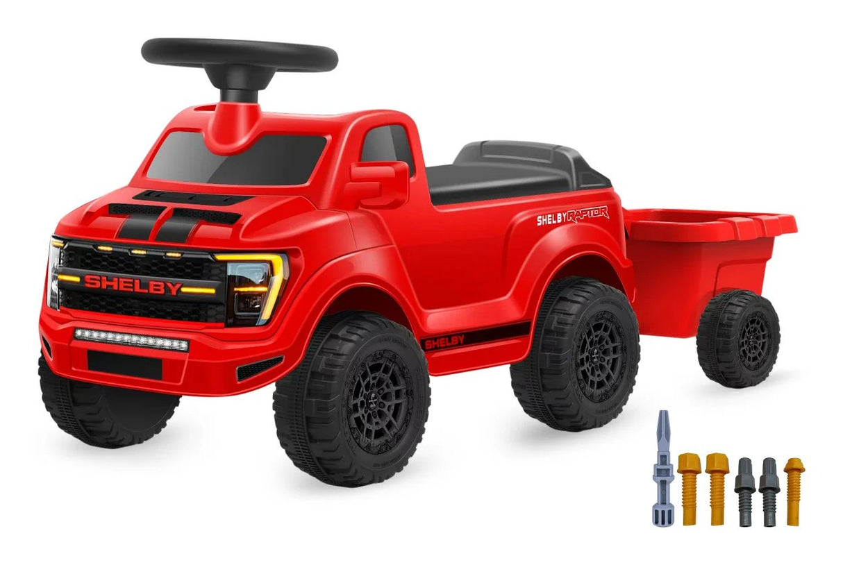 Jamara Rutscher Shelby Ford F-150 Raptor Con Anhänger Rot