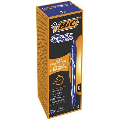 Bic Bolígrafo Tinta De Gel Retráctil Gel-Ocity Quick Dry Azul -1u-