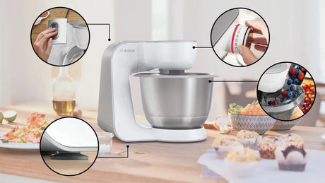 EAN 4242005501120 - Bosch Serie 4 MUM58200 robot de cocina 1000 W 3,9 L Blanco imagen 4