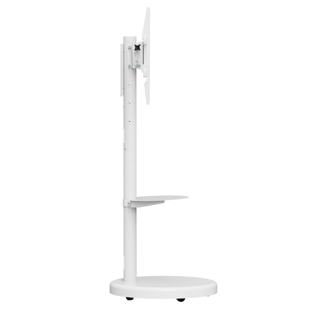 Techly Floor Stand With Trolley Shelf Lcd Led Plasma Tv 37inch-86" White