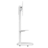 Techly Floor Stand With Trolley Shelf Lcd Led Plasma Tv 37inch-86" White