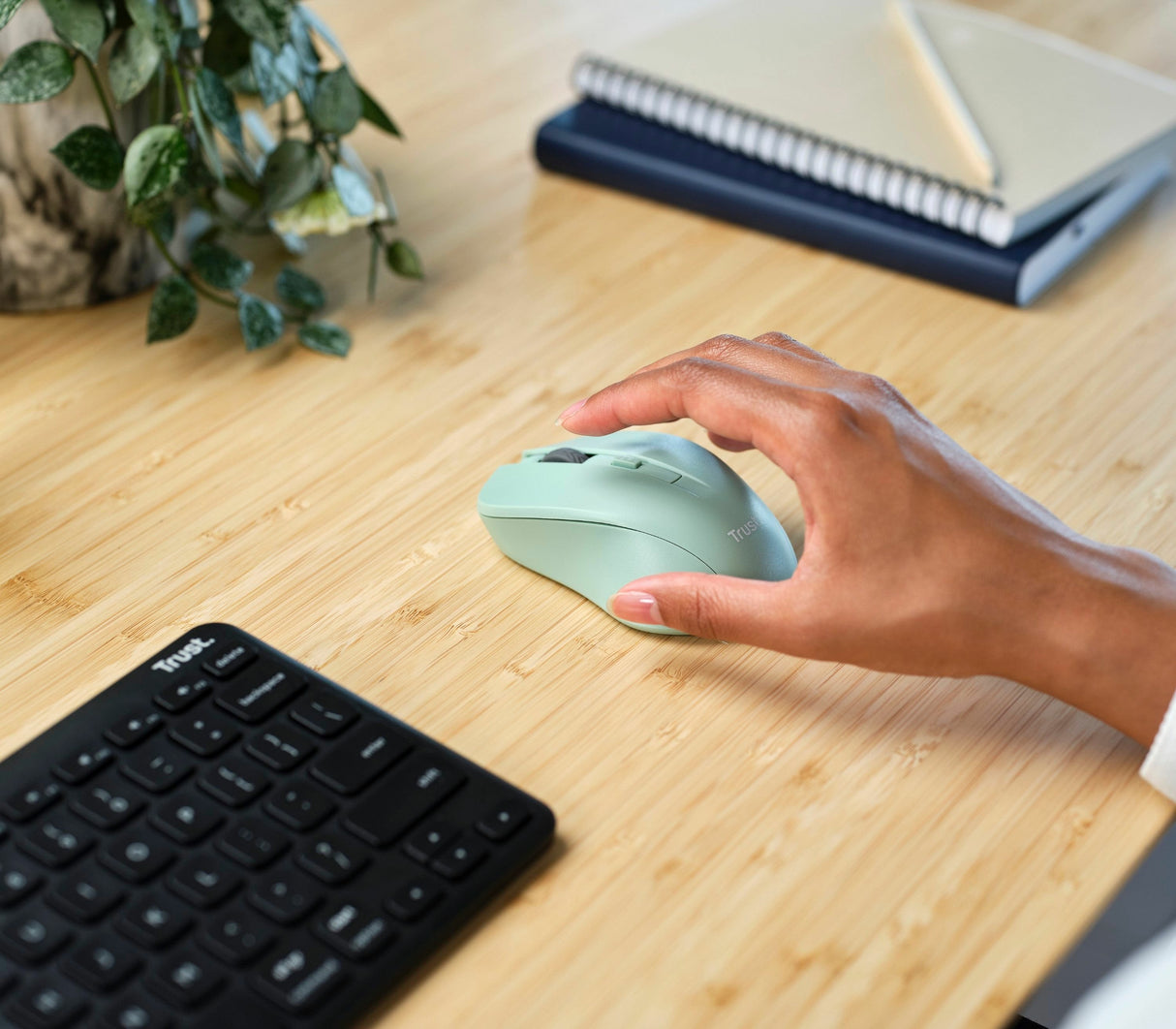 Ratón Inalámbrico Trust Mydo Silent Wireless Hasta 1800 Dpi Verde