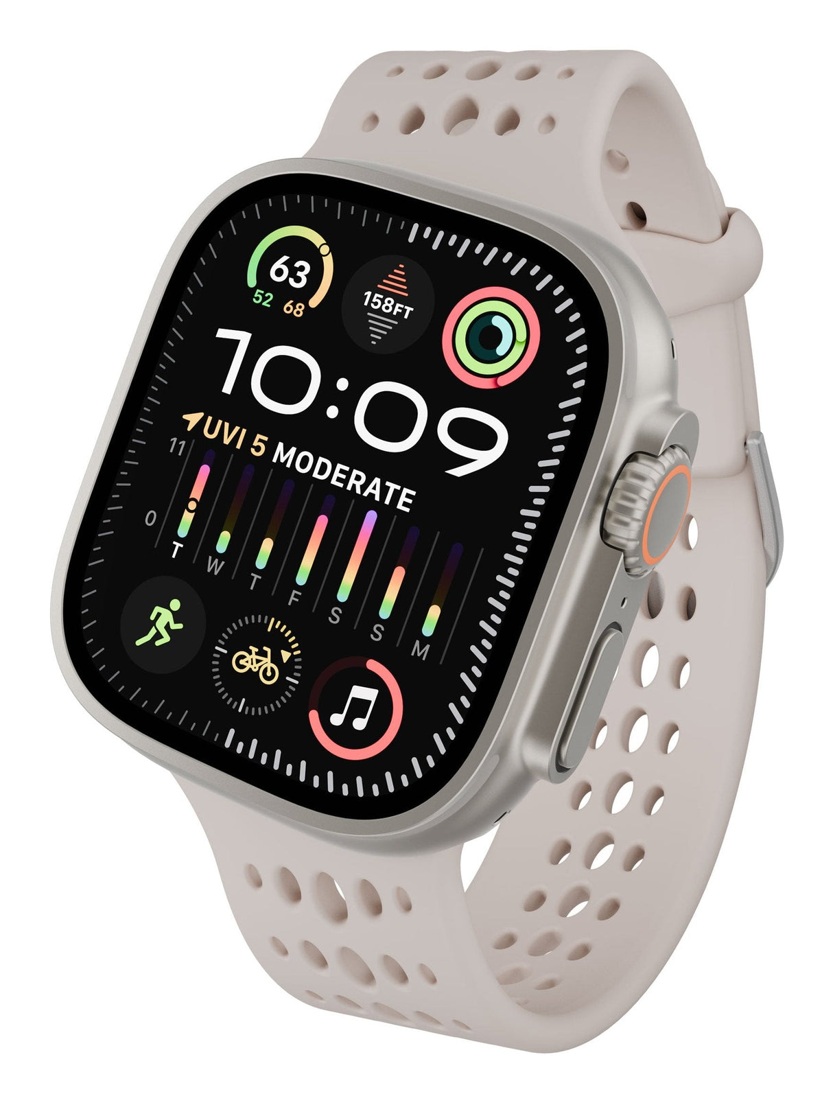 Decoded Silicone Ares O Strap For Apple Watch 44/46/49mm Clay