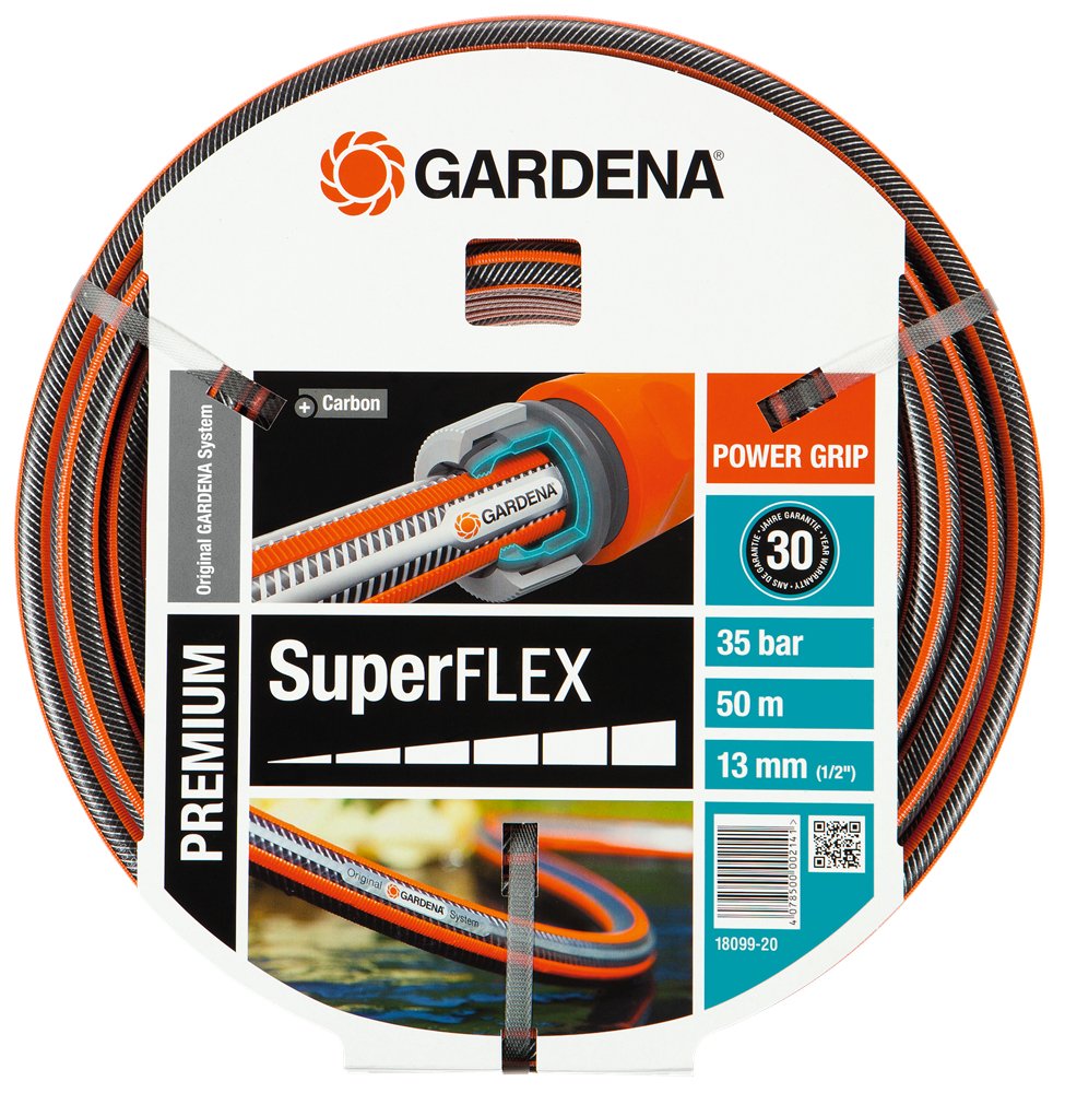 Gardena 18099-20 Manguera De Jardín 50 M Por Encima/Debajo Del Suelo Gris, Naranja