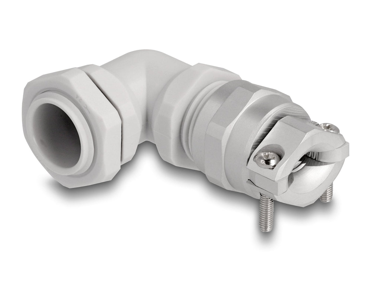Delock 60594 Prensaestopas Con Alivio De Tensión Y Protección Contra La Flexión Ángulo De 90 ° Pg11 Gris