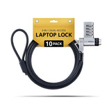 Startech.Com Startech - Candado Con Cable De Seguridad - 3-In-1, Keyed Alike/Combination Security Cable Lock, Anti-Theft - Negro & Plateado - 2 M - Conforme Taa (Paquete Con 10)