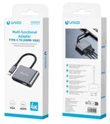 Adaptador Unico Usb Tipo(C) A Hdmi Y Vga