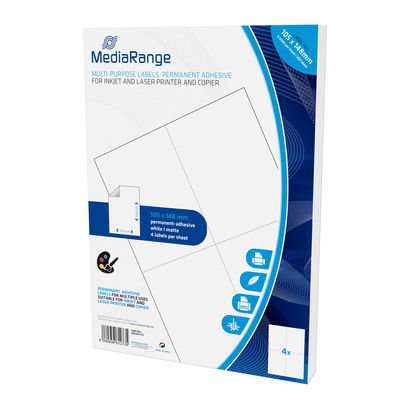 Etiquetas Mediarange Blancas 105x148mm 200 Piezas