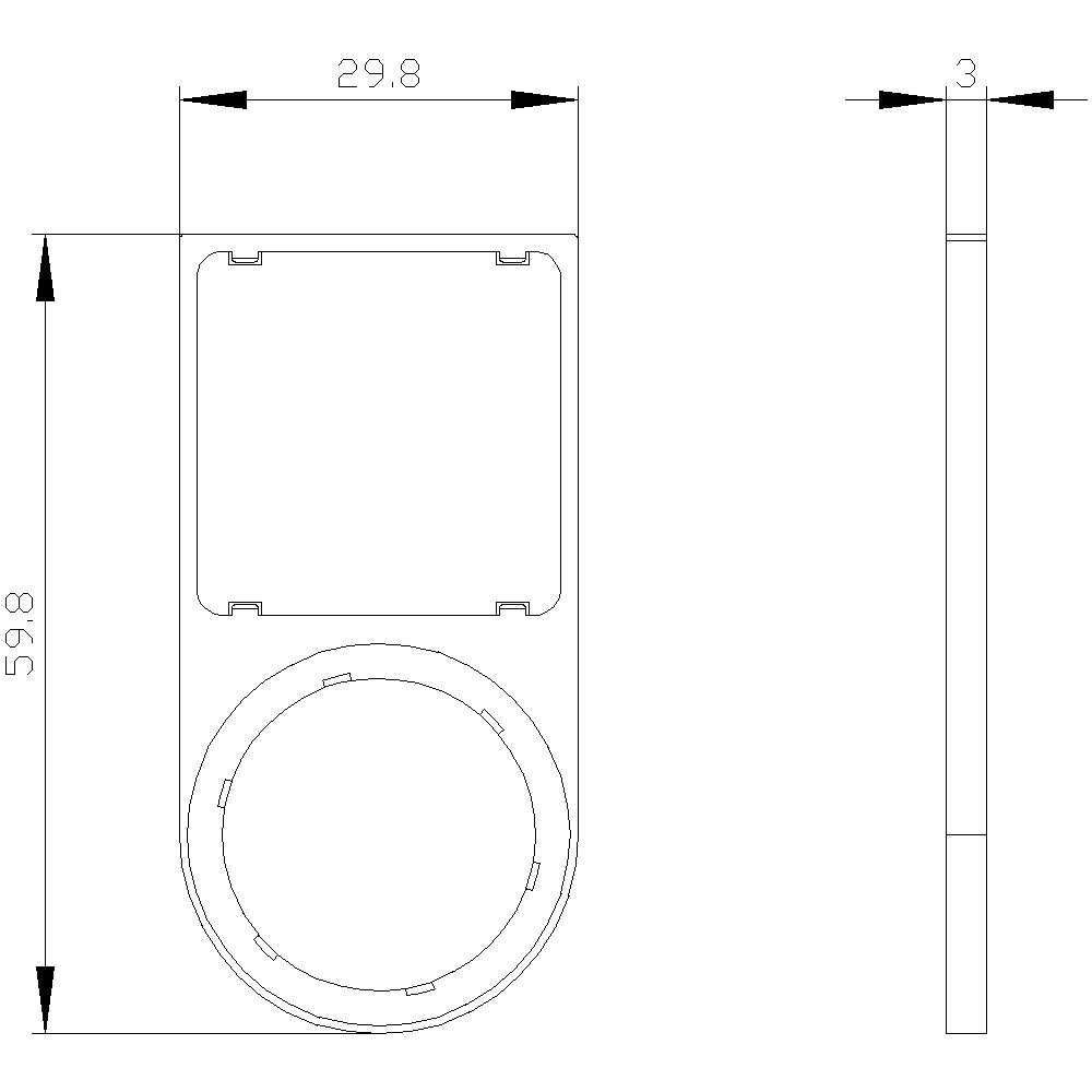 Siemens 3su1900-0at10-0aa0 3su19000at100aa0 Schildtrger Flach