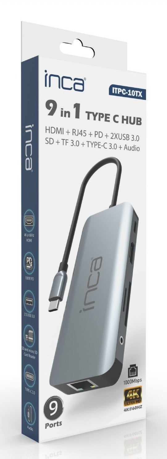 Inca Adaptador Itpc-10tx Usb-C 9-In-1