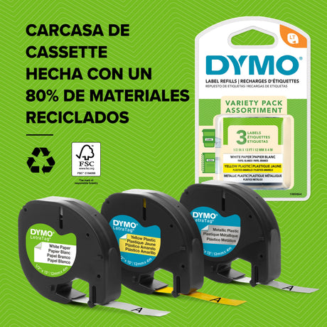 EAN 5411313912082 - DYMO S0721730 cinta para impresora de etiquetas Negro sobre metálico imagen 12