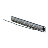 Startech.Com Startech - Durchgangspatchpanel - Con Gestión De Cables-Barra, Inline-Acoplamientos - Rack Montable - Cat 6a - Stp - Rj-45 X 24 - Negro & Plateado - 1u - 48.3 Cm (19")