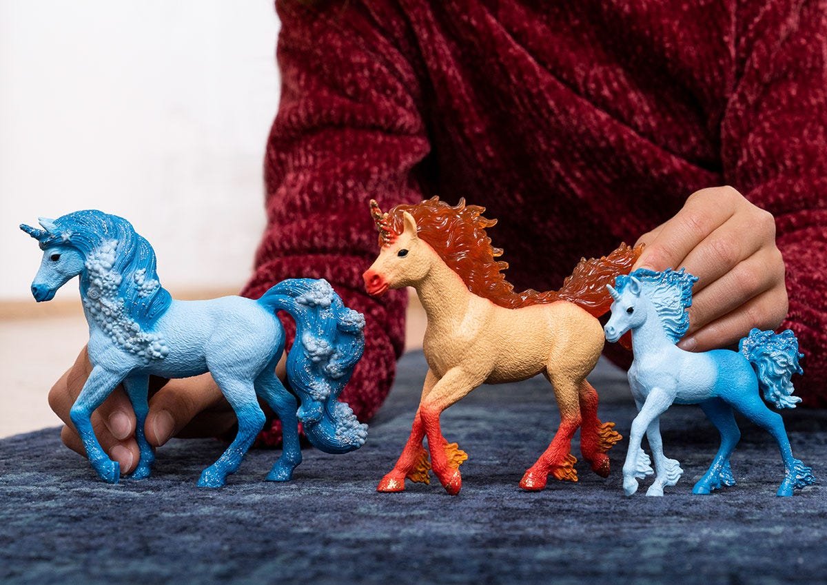 Figura Schleich Bayala Elementa Fuego Unicornio Semental 70756