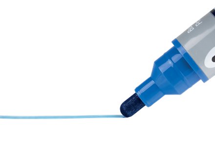 Nobo Caja De 10 Rotuladores Para Pizarra Blanca - Punta Redonda 3mm - Tinta Liquida - Nivel De Tinta - Color Azul