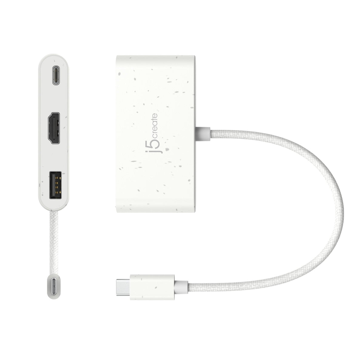 J5create Jca379ew-N Usb-C Ecológico A Hdmi Y Us  De Tipo A Con Suministro De Energía