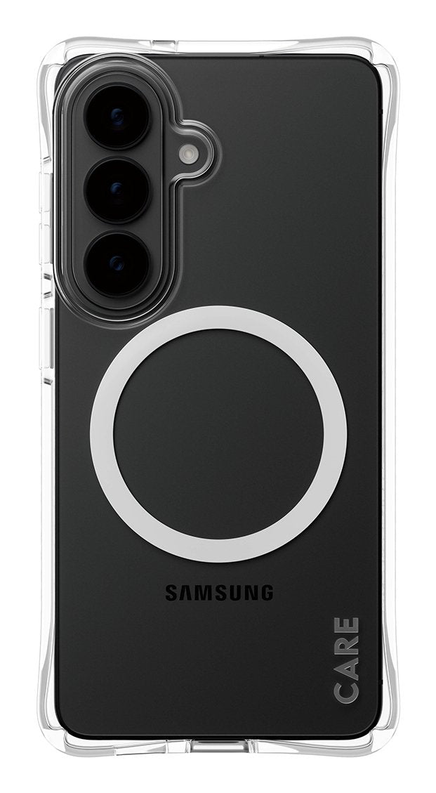 Panzerglass Care By ® Samba Case Transparente M. Blanco Qi Samsung Galaxy S26, Cover, Samsung, Samsung - Galaxy S26, 16 Cm (6.3"), Transparente