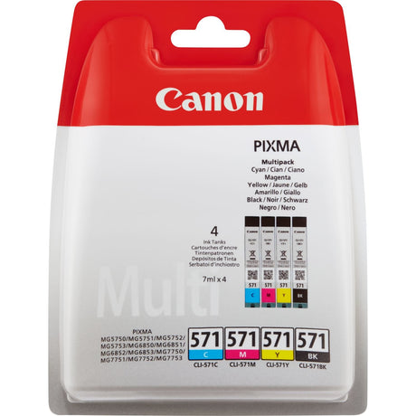 EAN 8714574631813 - Canon CLI-571 Multipack cartucho de tinta 4 pieza(s) Original Negro, Cian, Magenta, Amarillo imagen 1
