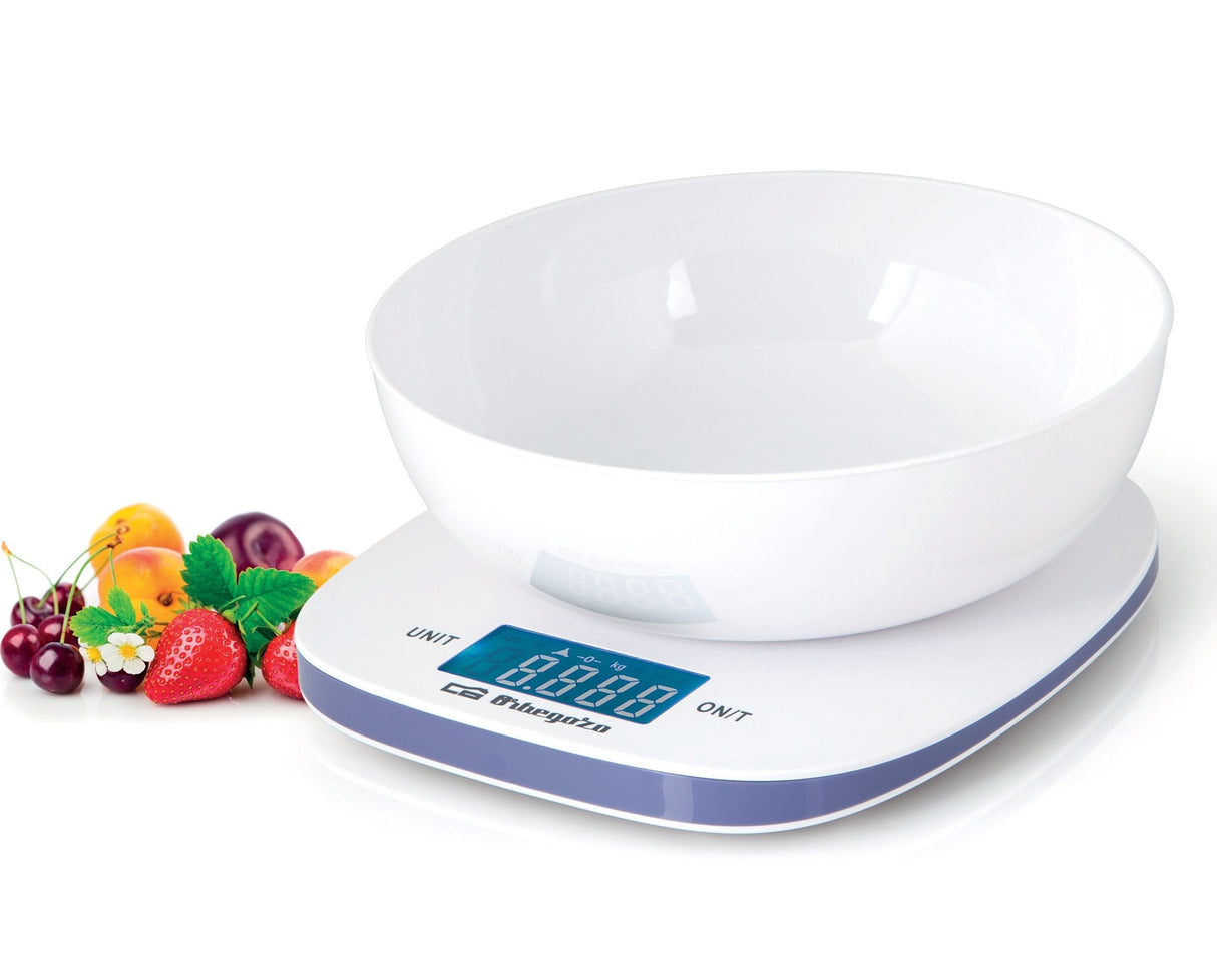 Báscula De Cocina Electrónica Orbegozo Pc 1014 Hasta 5kg Blanca