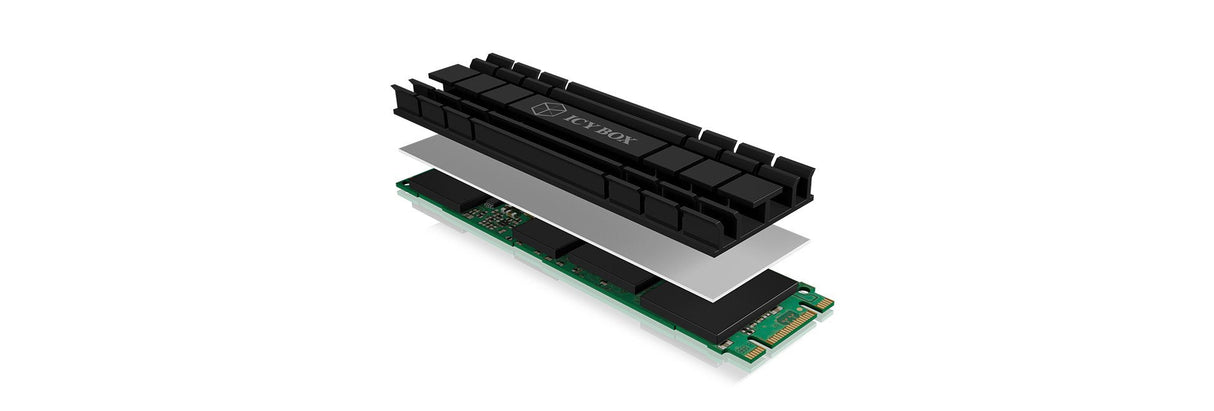 Disipador De Calor Icybox Disco Ssd M.2 2280 Ib-M2hs-701 Negro