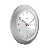 Mebus 19448 Reloj De Pared Reloj De Pared Digital Alrededor Plata, Blanco