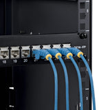 Startech.Com Startech - Durchgangspatchpanel - Con Gestión De Cables-Barra, Inline-Acoplamientos - Rack Montable - Cat 6a - Stp - Rj-45 X 24 - Negro & Plateado - 1u - 48.3 Cm (19")