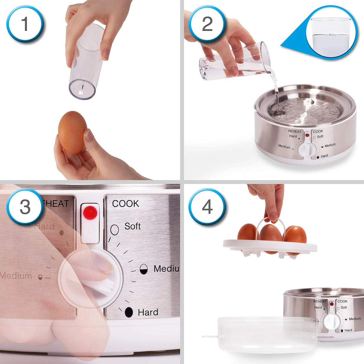 Hervidor Para Huevos Duronic Para 7 Huevos Termostato Y Minutero