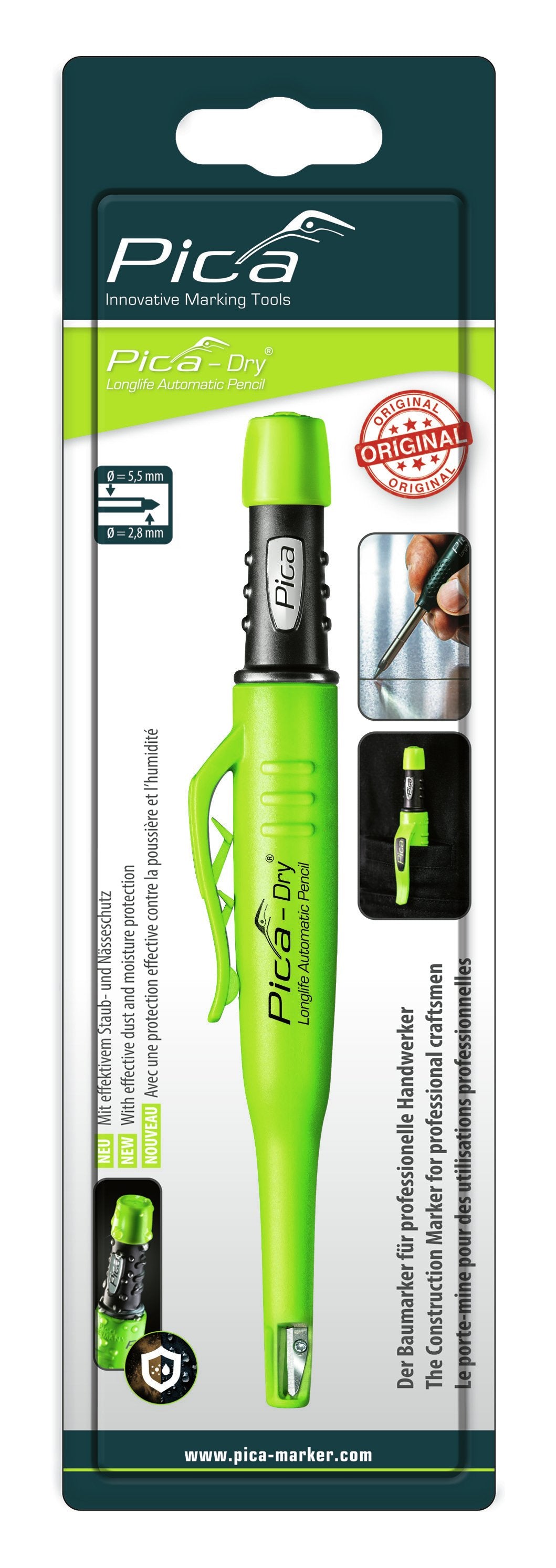 EAN 4260056151835 - Pica-Marker Pica DRY Longlife Automatic Pen lápiz mecánico 2,8 mm 2B 1 pieza(s) imagen 1