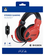 Auriculares  Nacon Ps4ofheadsetv3red Bigben Con Micrófono Rojo