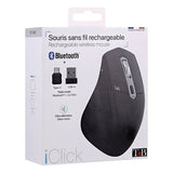 Ratón Inalámbrico Semi-Ergonómico T Nb Dual Connect Iclick (Negro)