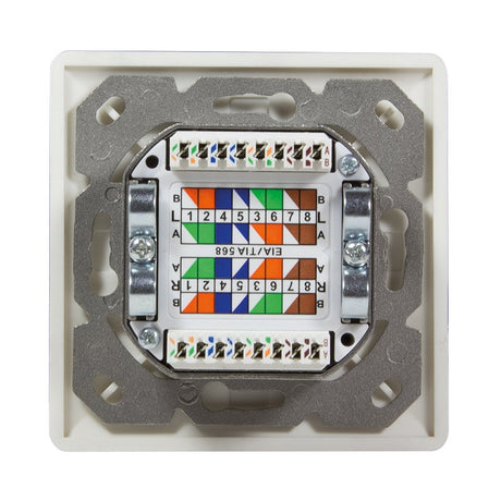 EAN 4052792028645 - LogiLink NP0123 toma de corriente RJ-45 Metálico, Blanco imagen 2