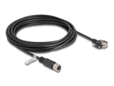 Delock M12 Cable D-Kodiert 4 Pin Hembra A Rj45 Macho Cat.5e Ftp 5 M Negro